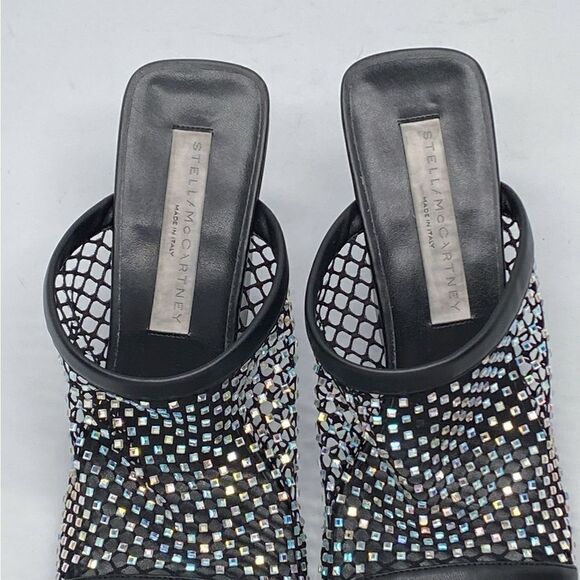Stella McCartney Jeweled Stretch Mesh Slide Sandals size 38 - Picture 4 of 12